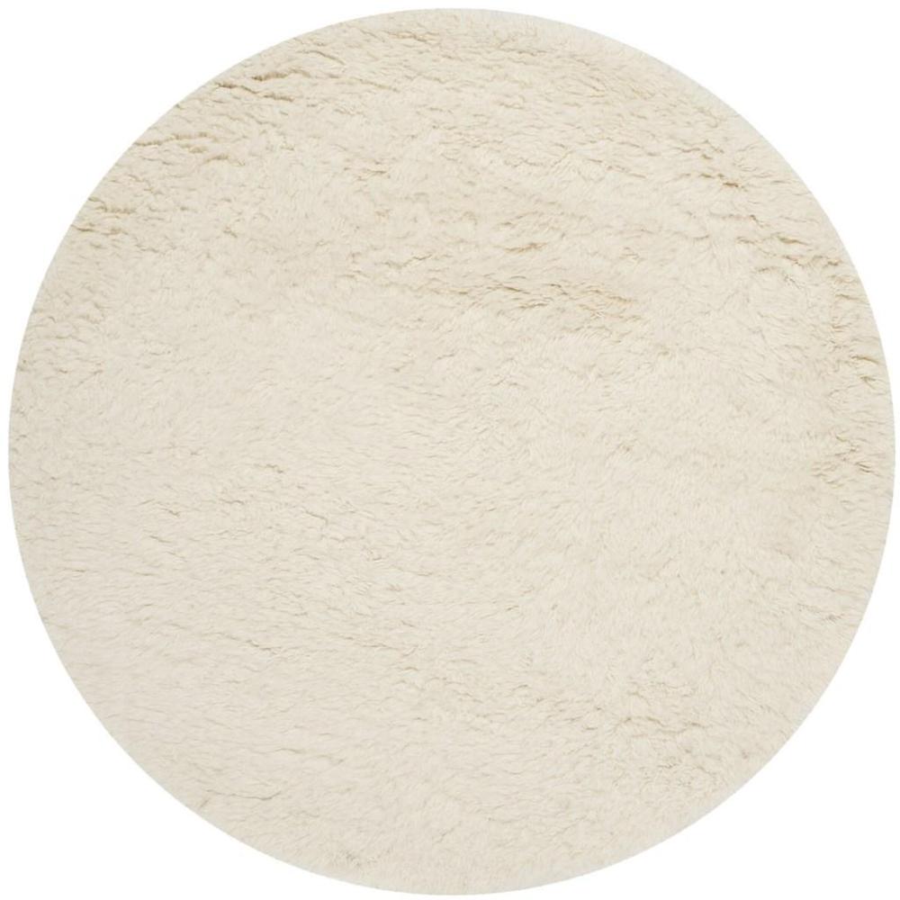 FLOKATI, IVORY, 4' X 4' Round, Area Rug. Picture 1