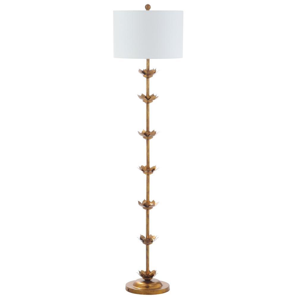 Landen Leaf 63.5-Inch H Floor Lamp, Antique Gold. Picture 3