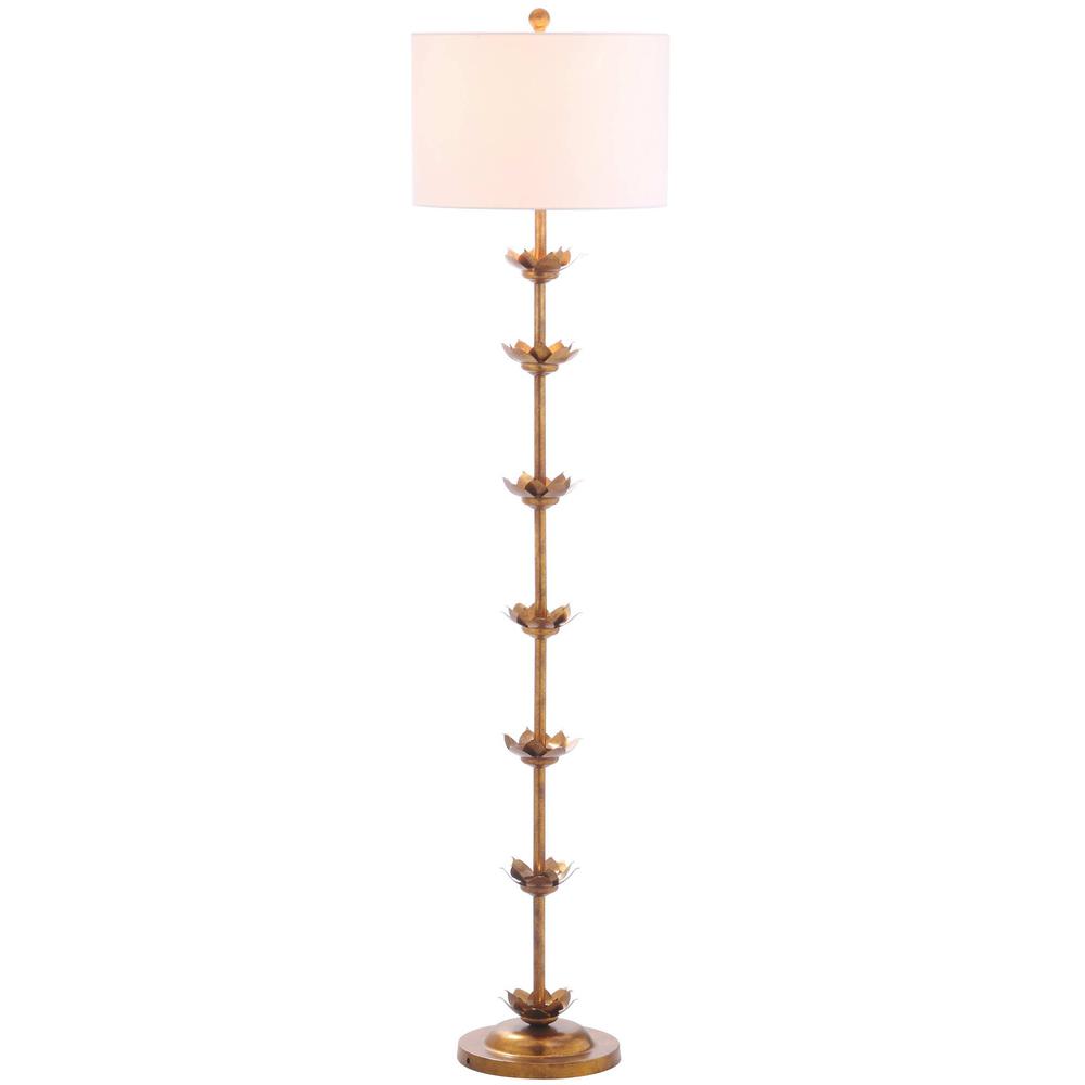Landen Leaf 63.5-Inch H Floor Lamp, Antique Gold. Picture 5