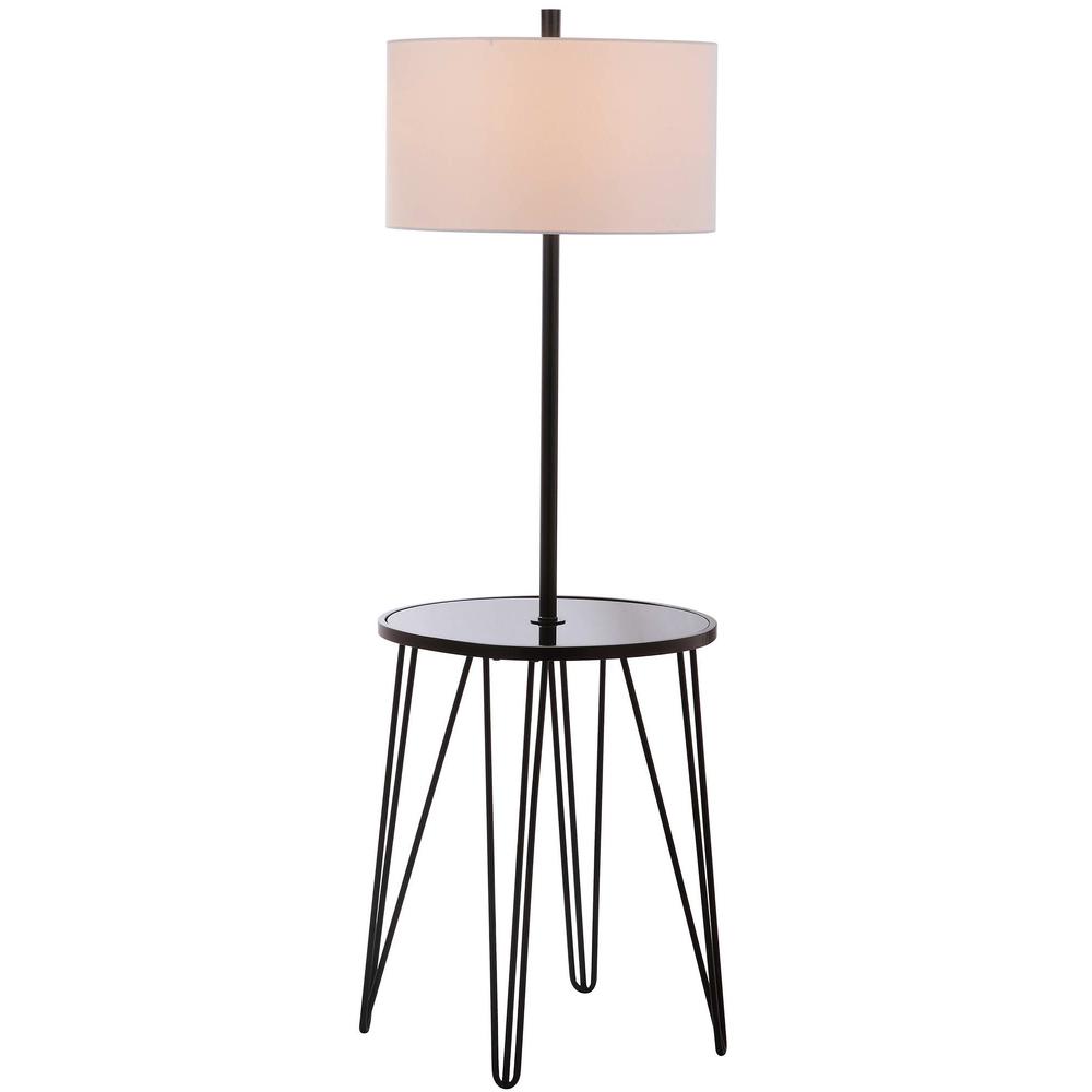 Ciro 58-Inch H Floor Lamp Side Table, Black. Picture 5