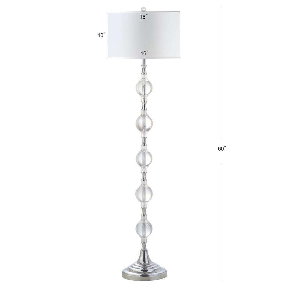 Lucida Floor Lamp, Chrome/Clear. Picture 1