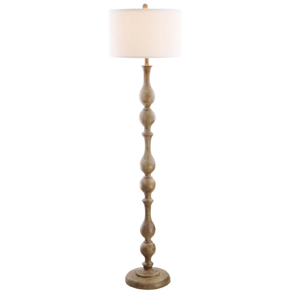 Glendora Floor Lamp, Brown Wooden Finish. Picture 4