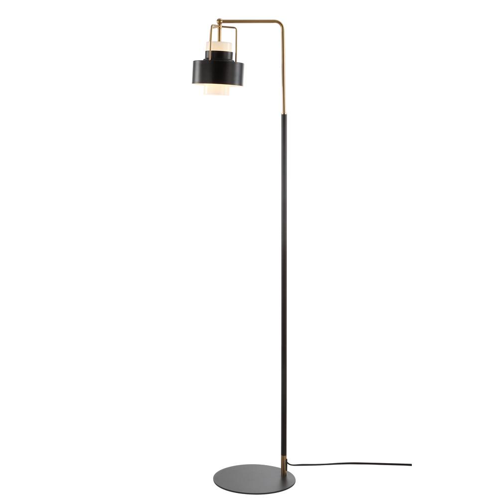 Brendon Floor Lamp, Black/Brass Gold. Picture 3