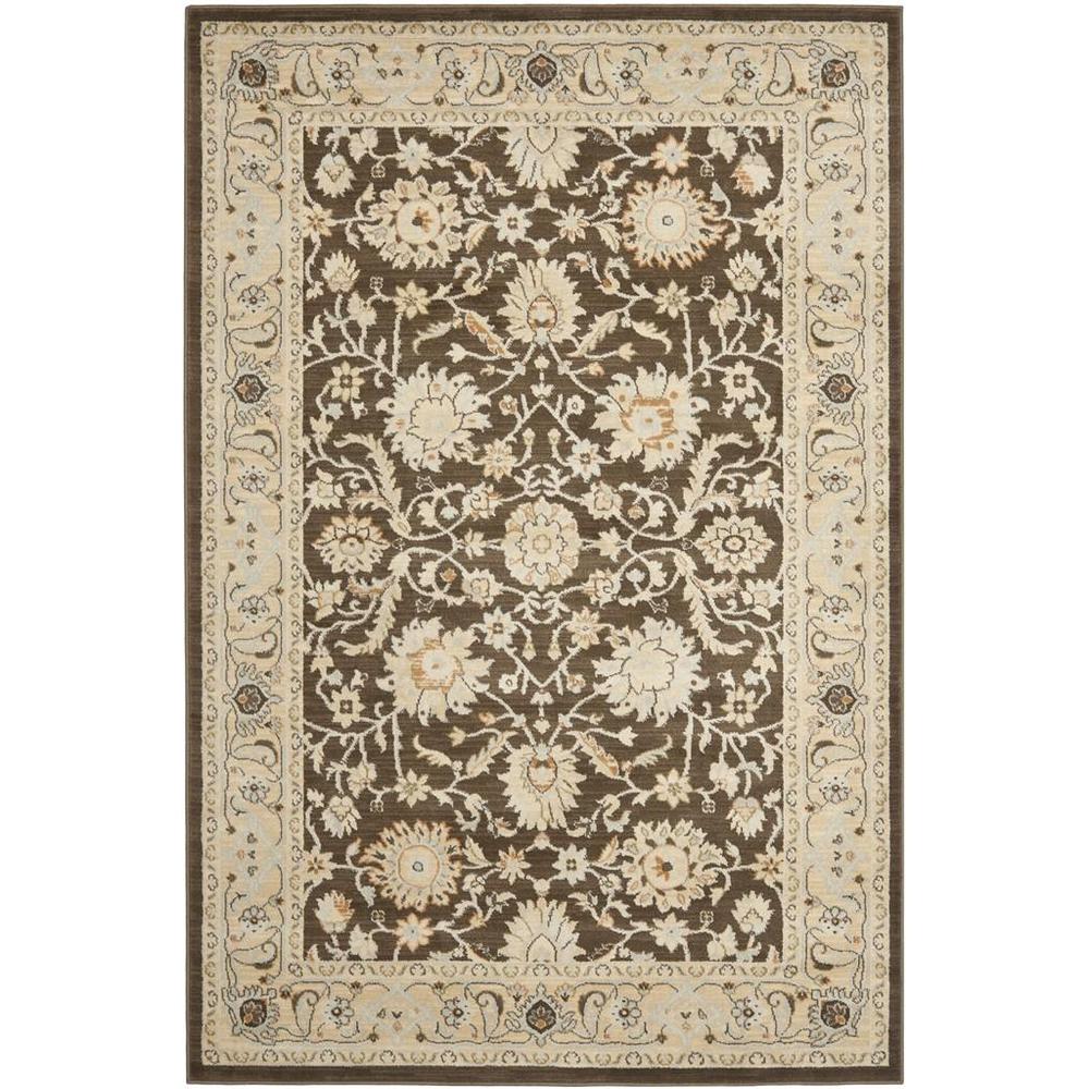 FLORENTEEN, BROWN / IVORY, 5'-1" X 7'-7", Area Rug. Picture 1