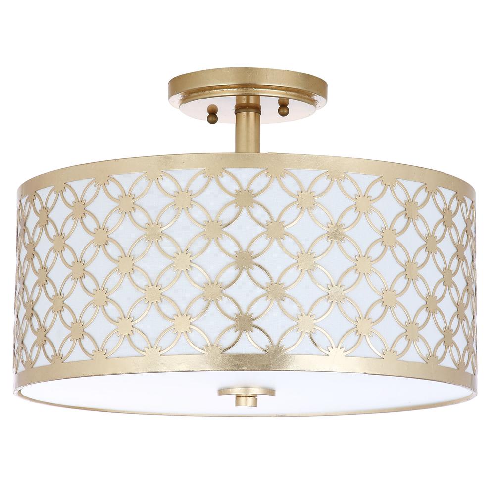 Hutch 3 Light 16-Inch Dia Gold Flush Mount , Gold. Picture 3
