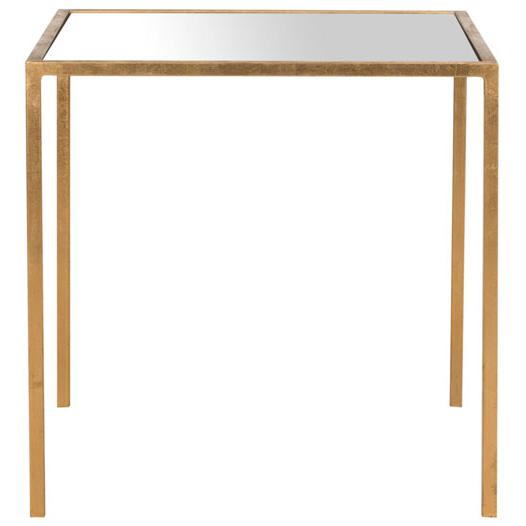 KILEY GOLD LEAF MIRROR TOP ACCENT TABLE, FOX2525A. The main picture.
