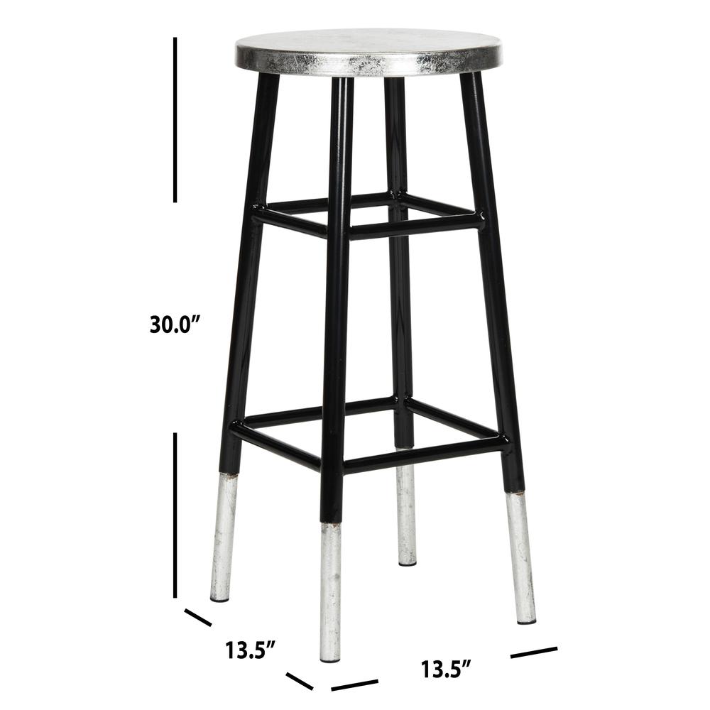 KENZIE 30''H SILVER DIPPED BAR STOOL, FOX3212A. Picture 4