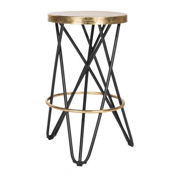 LORNA GOLD LEAF COUNTER STOOL, FOX3255D. Picture 1