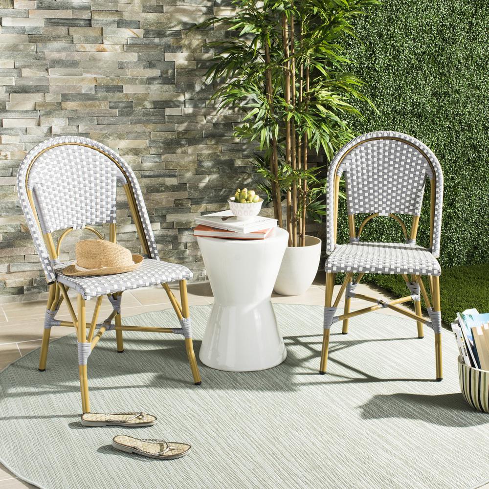 SALCHA INDOOR-OUTDOOR FRENCH BISTRO STACKING SIDE CHAIR, FOX5210G-SET2. Picture 1