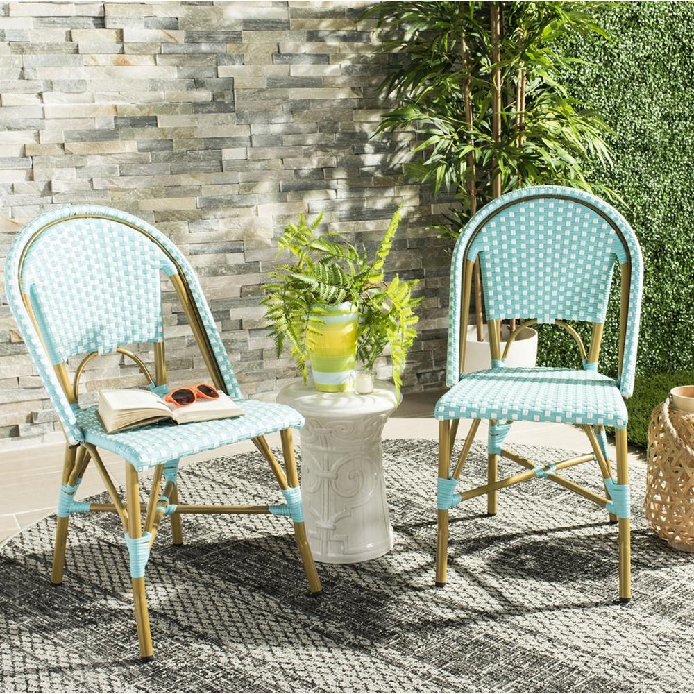 SALCHA INDOOR-OUTDOOR FRENCH BISTRO STACKING SIDE CHAIR, FOX5210J-SET2. Picture 1