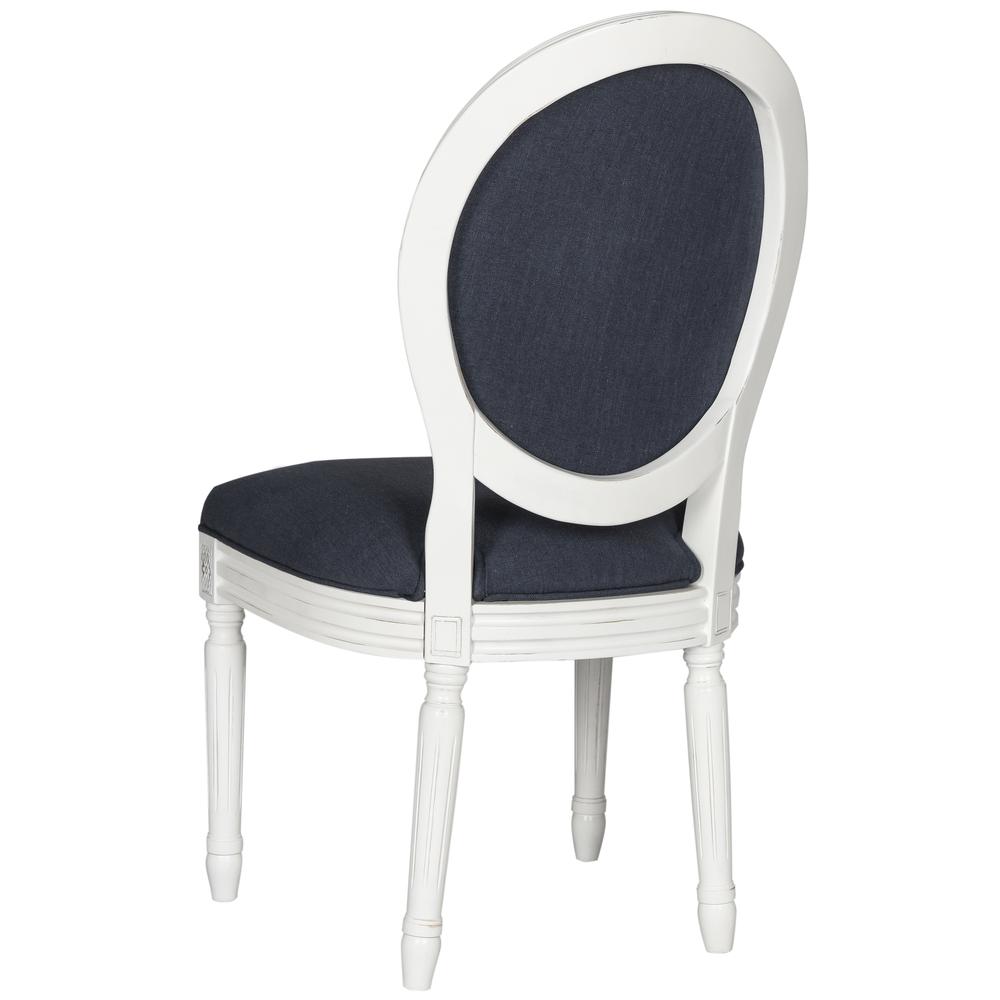 HOLLOWAY 19''H FRENCH BRASSERIE LINEN OVAL SIDE CHAIR, FOX6228C-SET2. Picture 5