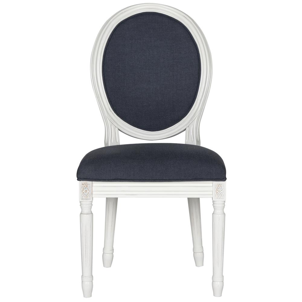 HOLLOWAY 19''H FRENCH BRASSERIE LINEN OVAL SIDE CHAIR, FOX6228C-SET2. Picture 6