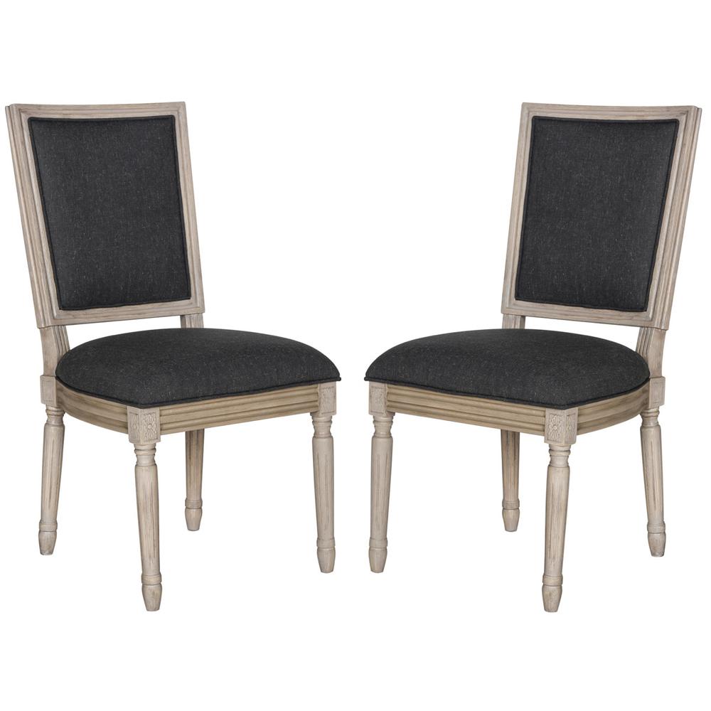 BUCHANAN 19''H FRENCH BRASSERIE LINEN RECT SIDE CHAIR, FOX6229K-SET2. The main picture.