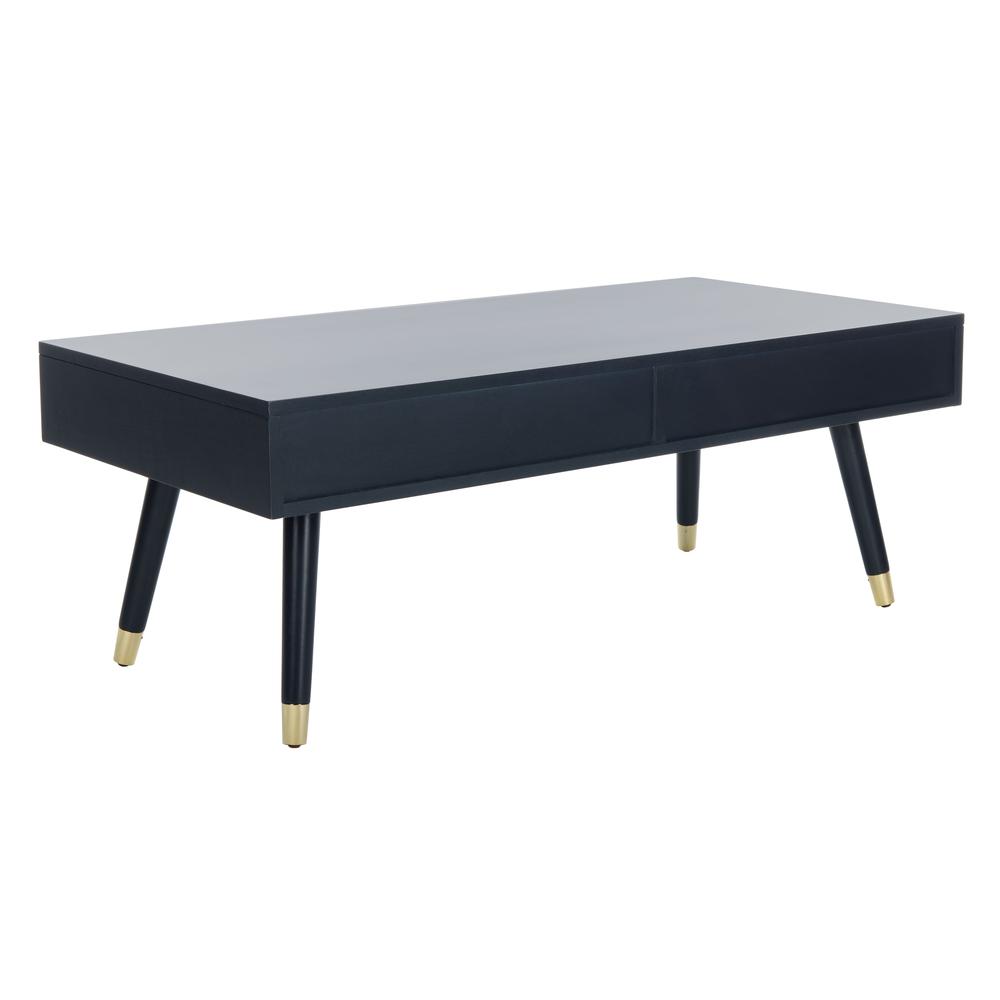 Levinson Gold Cap Coffee Table, Navy. Picture 3