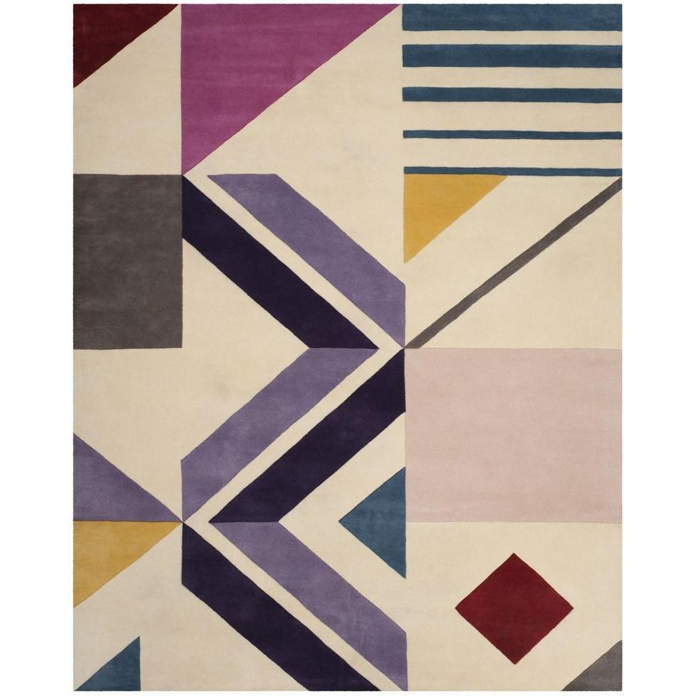 FIFTH AVENUE, IVORY / PURPLE, 8' X 10', Area Rug. Picture 1