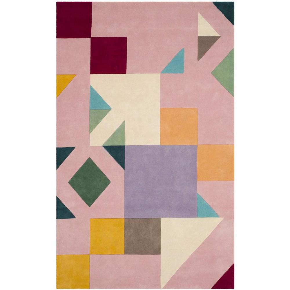 FIFTH AVENUE, PINK / MULTI, 5' X 8', Area Rug. Picture 1
