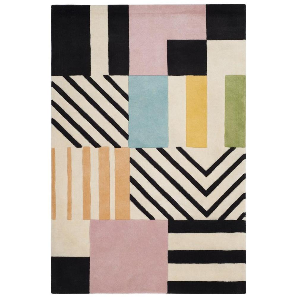 FIFTH AVENUE, IVORY / BLACK, 4' X 6', Area Rug. Picture 1