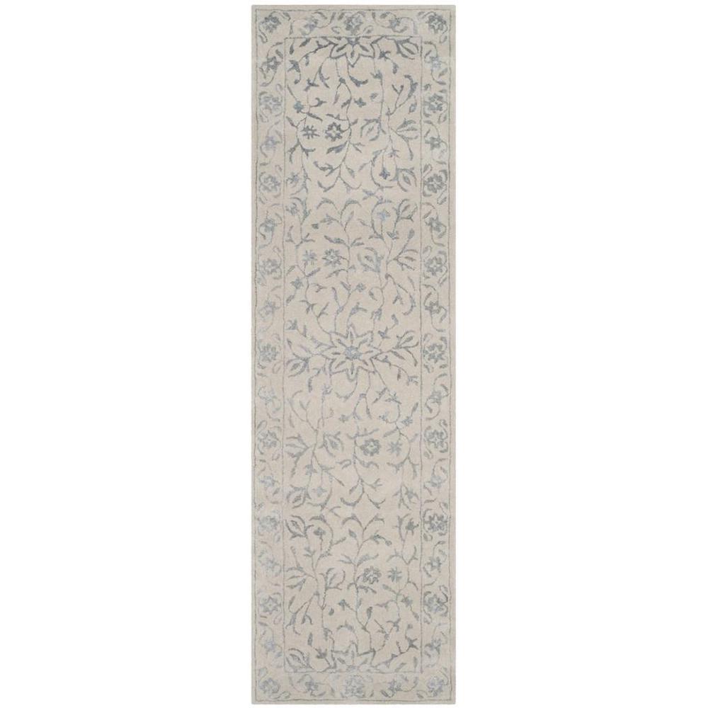GLAMOUR, SILVER / IVORY, 2'-3" X 8', Area Rug, GLM515A-28. Picture 1