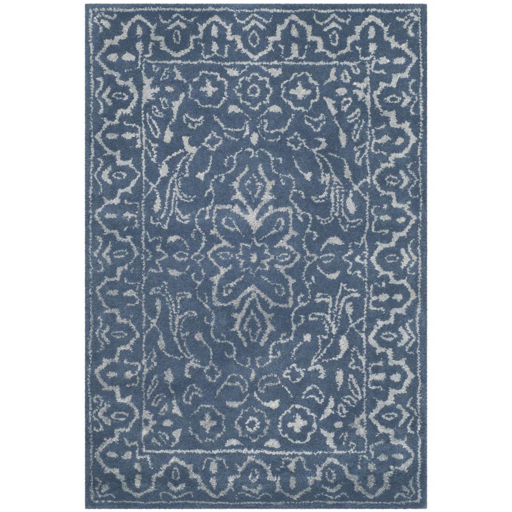 GLAMOUR, GREY / BLUE, 2' X 3', Area Rug. Picture 1