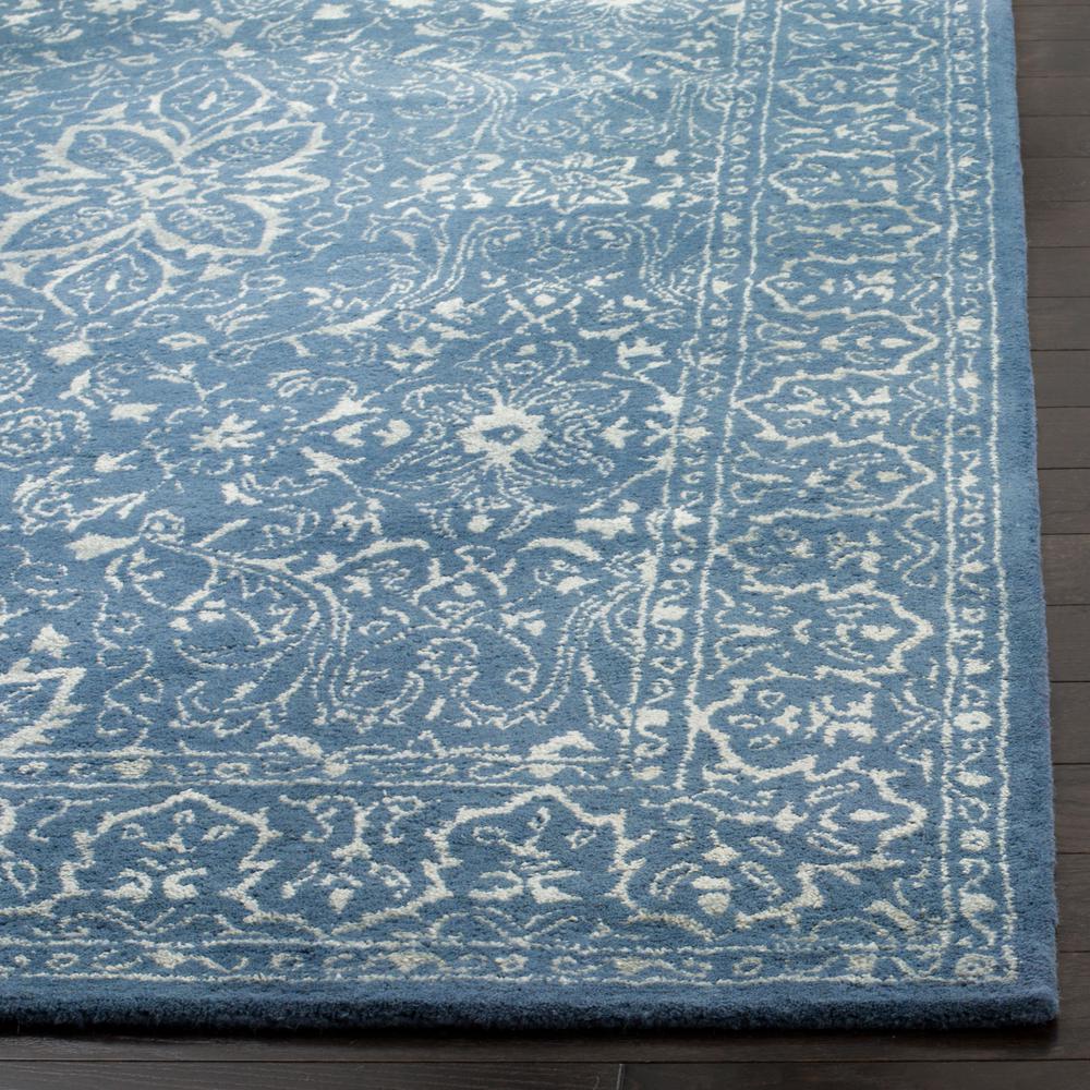 GLAMOUR, GREY / BLUE, 5' X 8', Area Rug. Picture 2