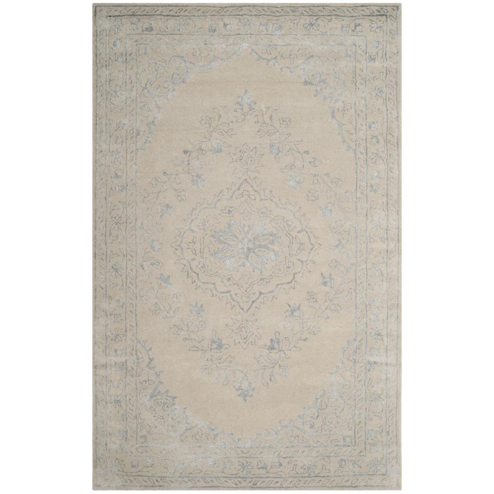 GLAMOUR, LIGHT GREY, 5' X 8', Area Rug. Picture 1