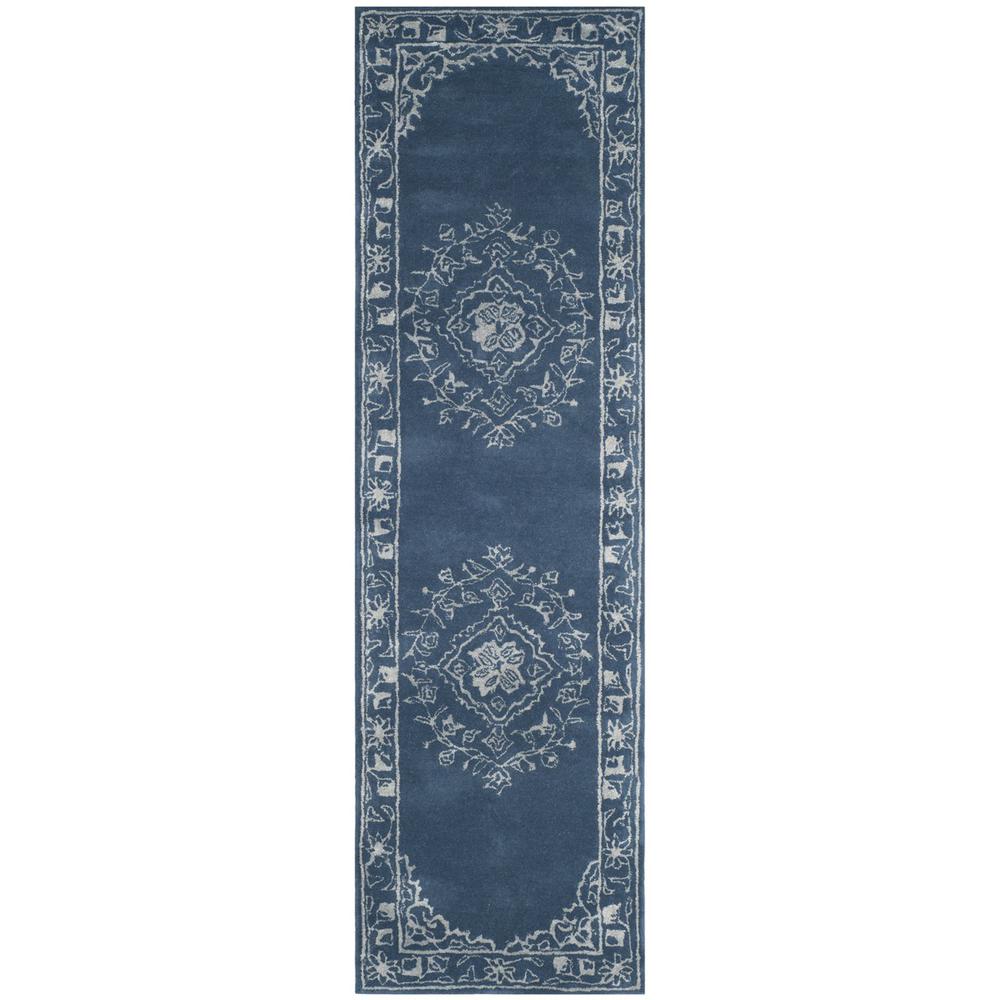 GLAMOUR, BLUE, 2'-3" X 8', Area Rug. Picture 1