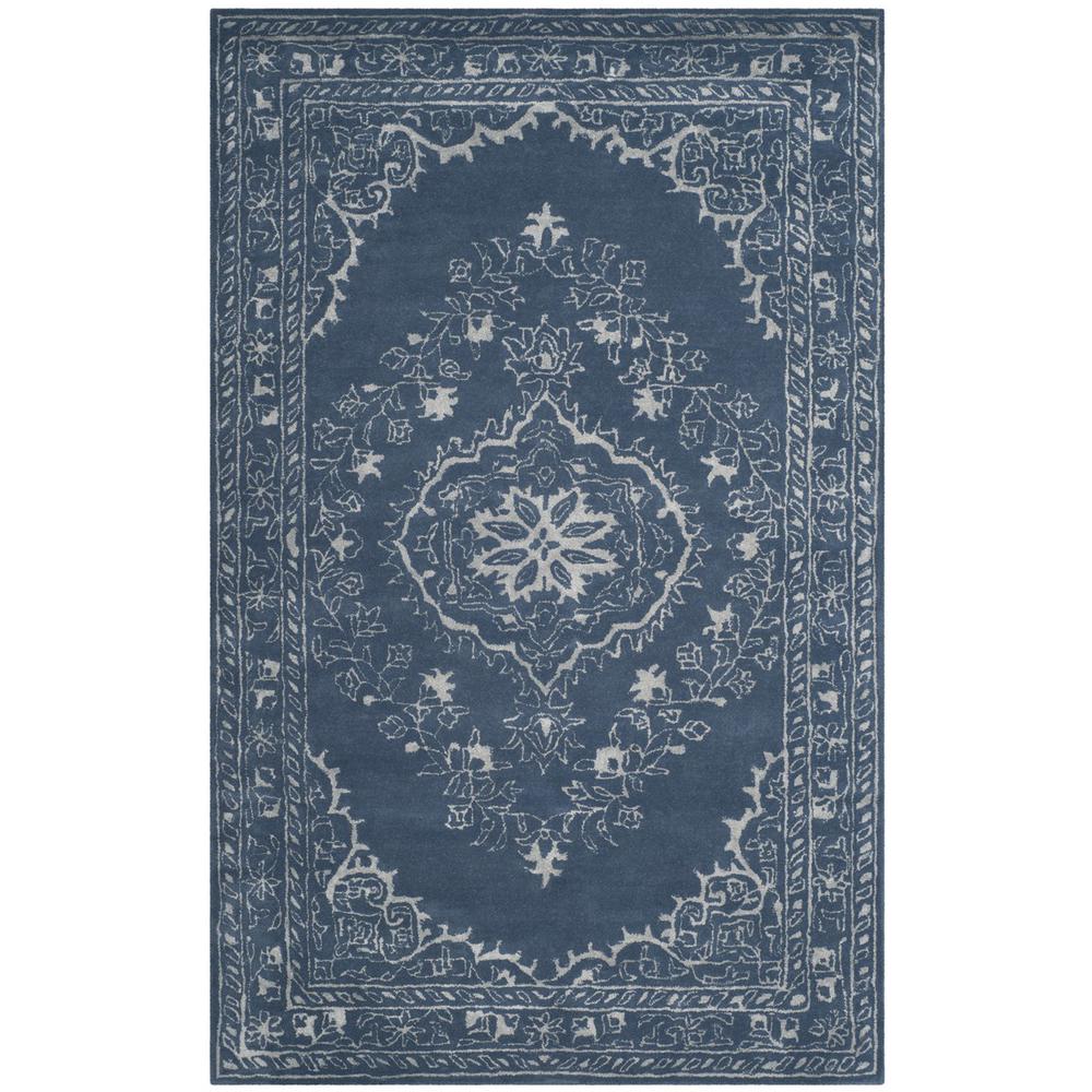 GLAMOUR, BLUE, 5' X 8', Area Rug. Picture 1