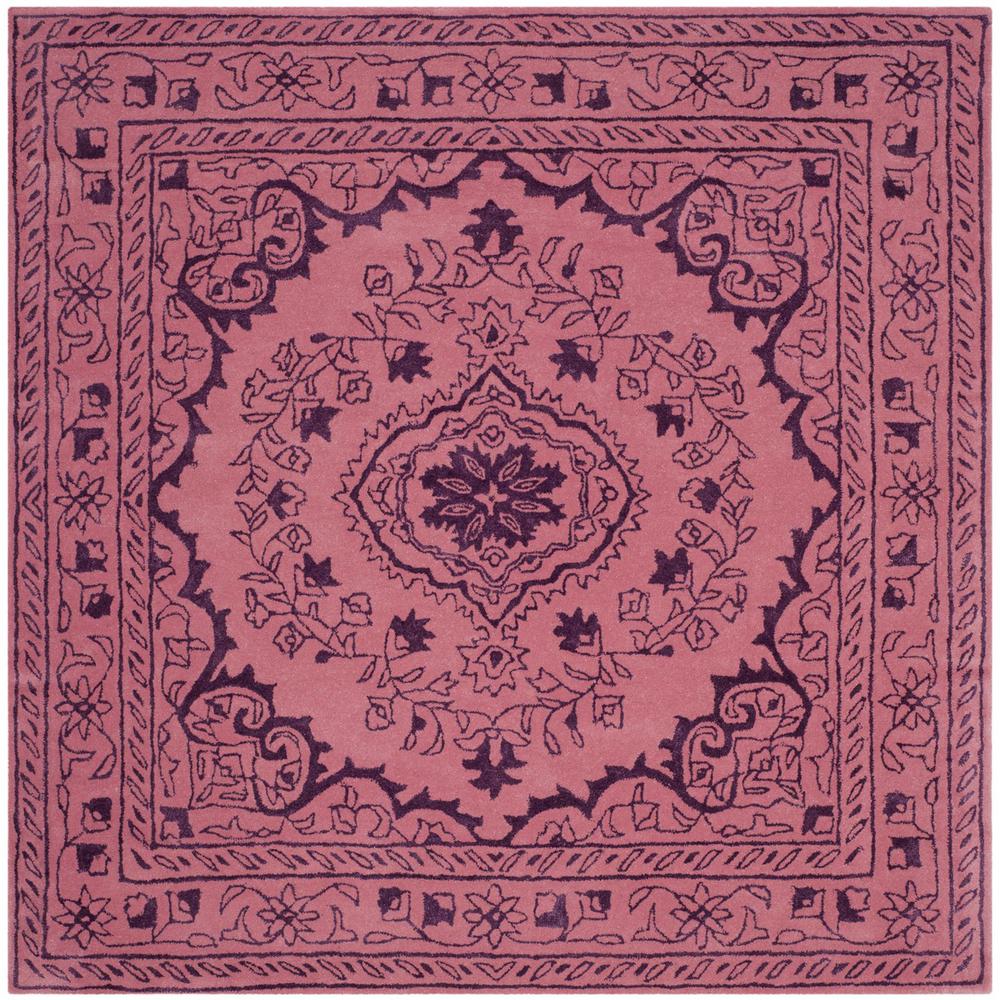 GLAMOUR, PINK, 6' X 6' Square, Area Rug. Picture 1