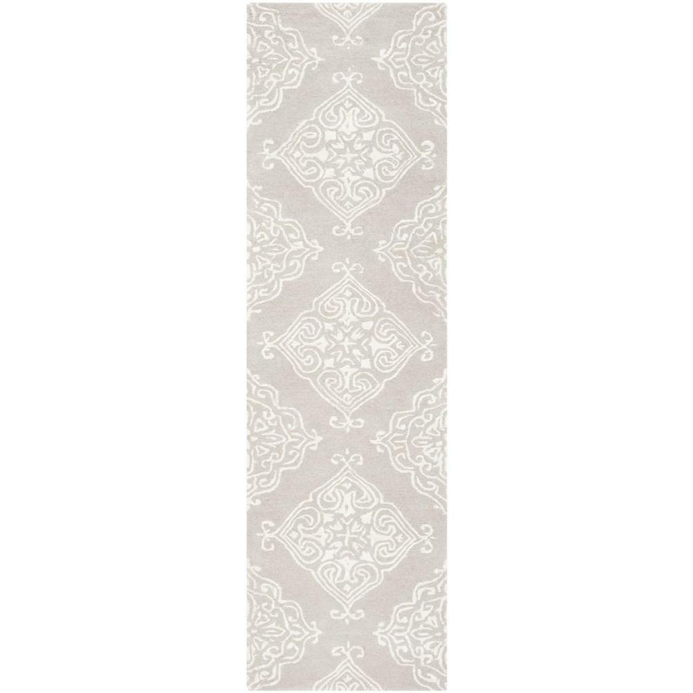 GLAMOUR, SILVER / IVORY, 2'-3" X 8', Area Rug, GLM568A-28. Picture 1