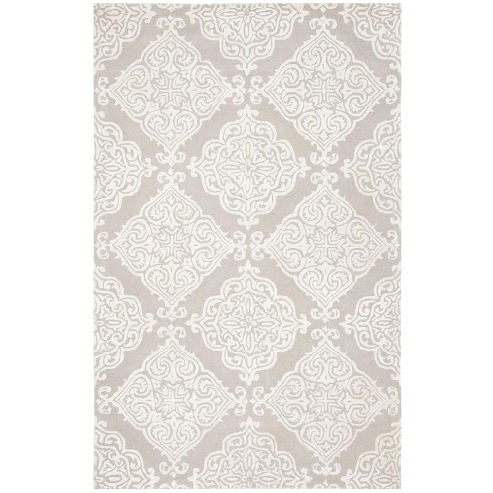 GLAMOUR, SILVER / IVORY, 5' X 8', Area Rug, GLM568A-5. Picture 1