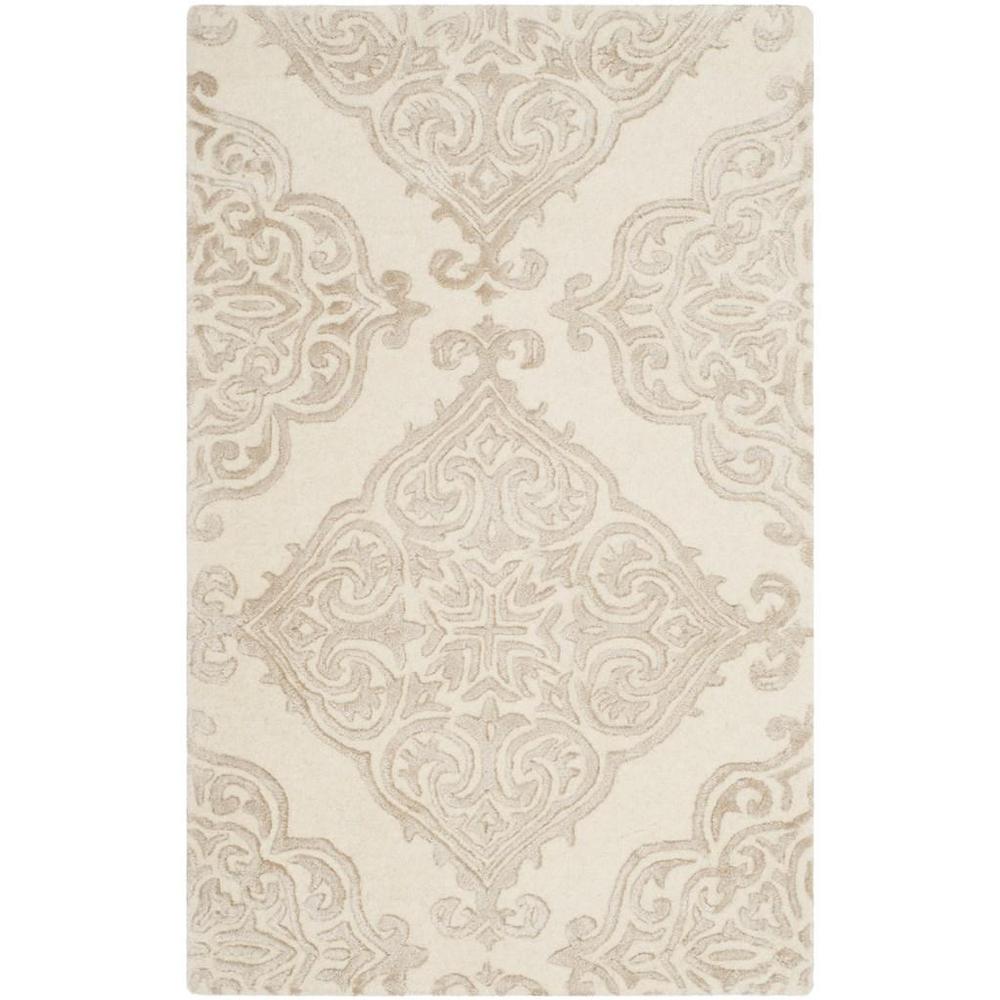GLAMOUR, IVORY / BEIGE, 2'-6" X 4', Area Rug. Picture 1