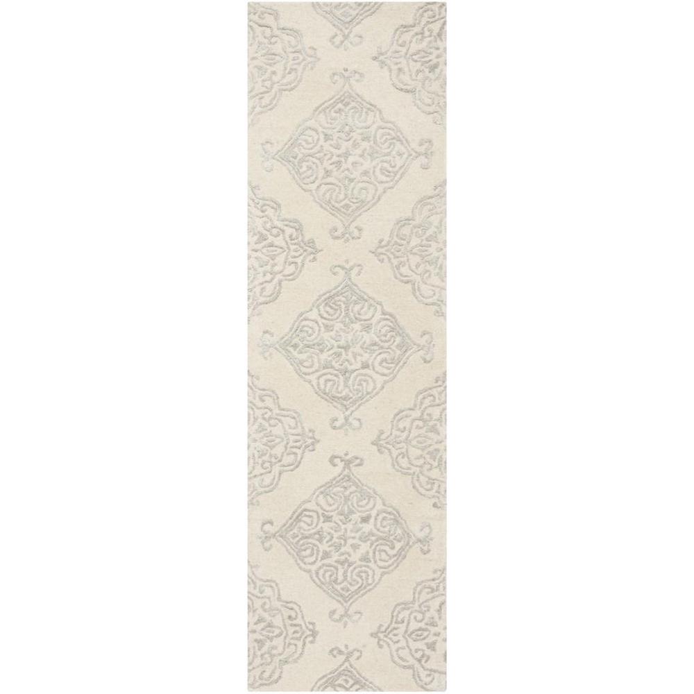 GLAMOUR, IVORY / SILVER, 2'-3" X 8', Area Rug. Picture 1