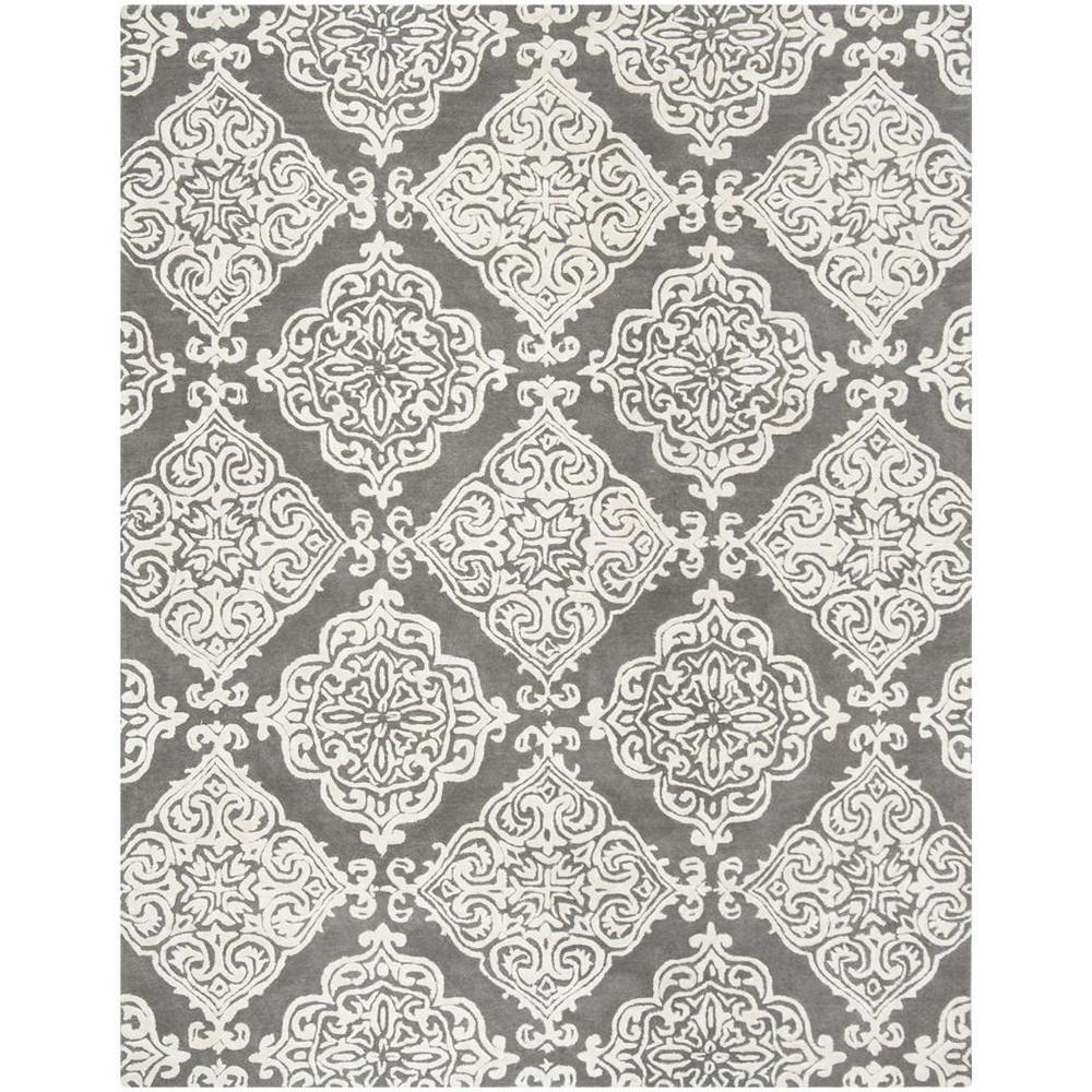 GLAMOUR, DARK GREY / IVORY, 8' X 10', Area Rug. Picture 1