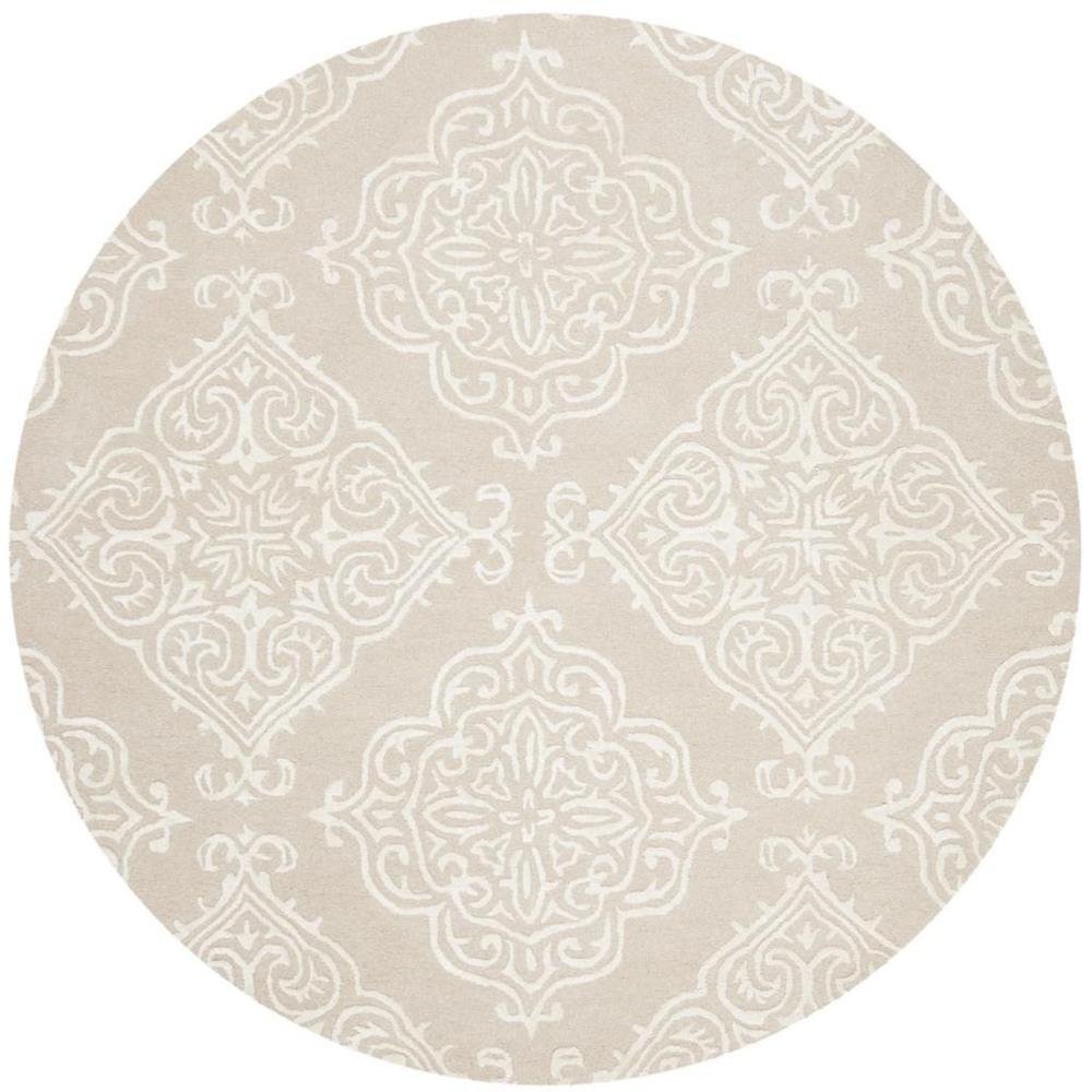 GLAMOUR, BEIGE / IVORY, 6' X 6' Round, Area Rug. Picture 1