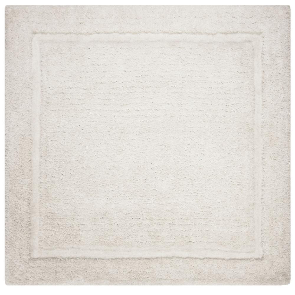 GLAMOUR SHAG, IVORY, 6' X 6' Square, Area Rug. Picture 1