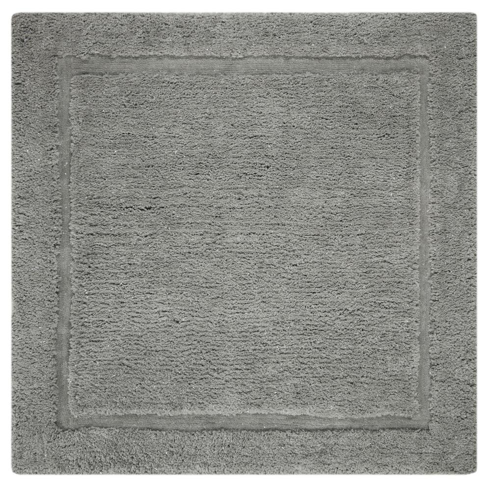 GLAMOUR SHAG, GREY, 6' X 6' Square, Area Rug. Picture 1