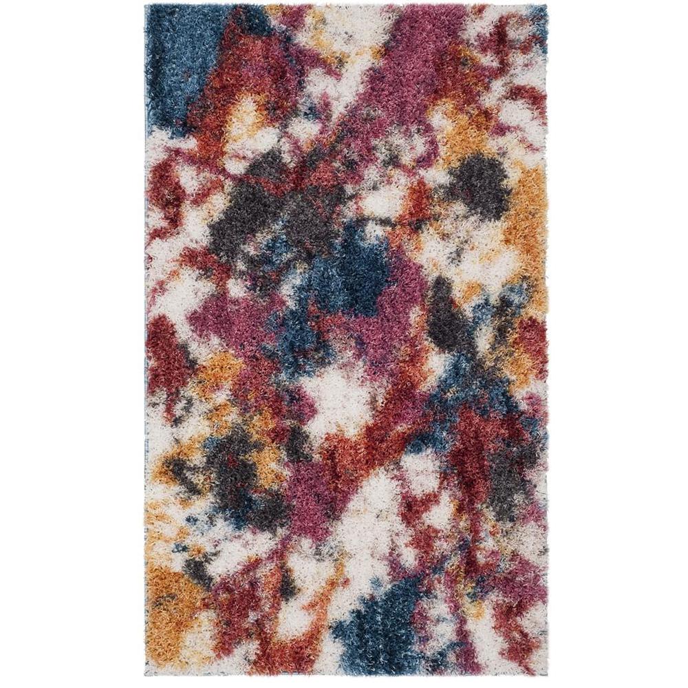 GYPSY, IVORY / BLUE, 3' X 5', Area Rug. Picture 1