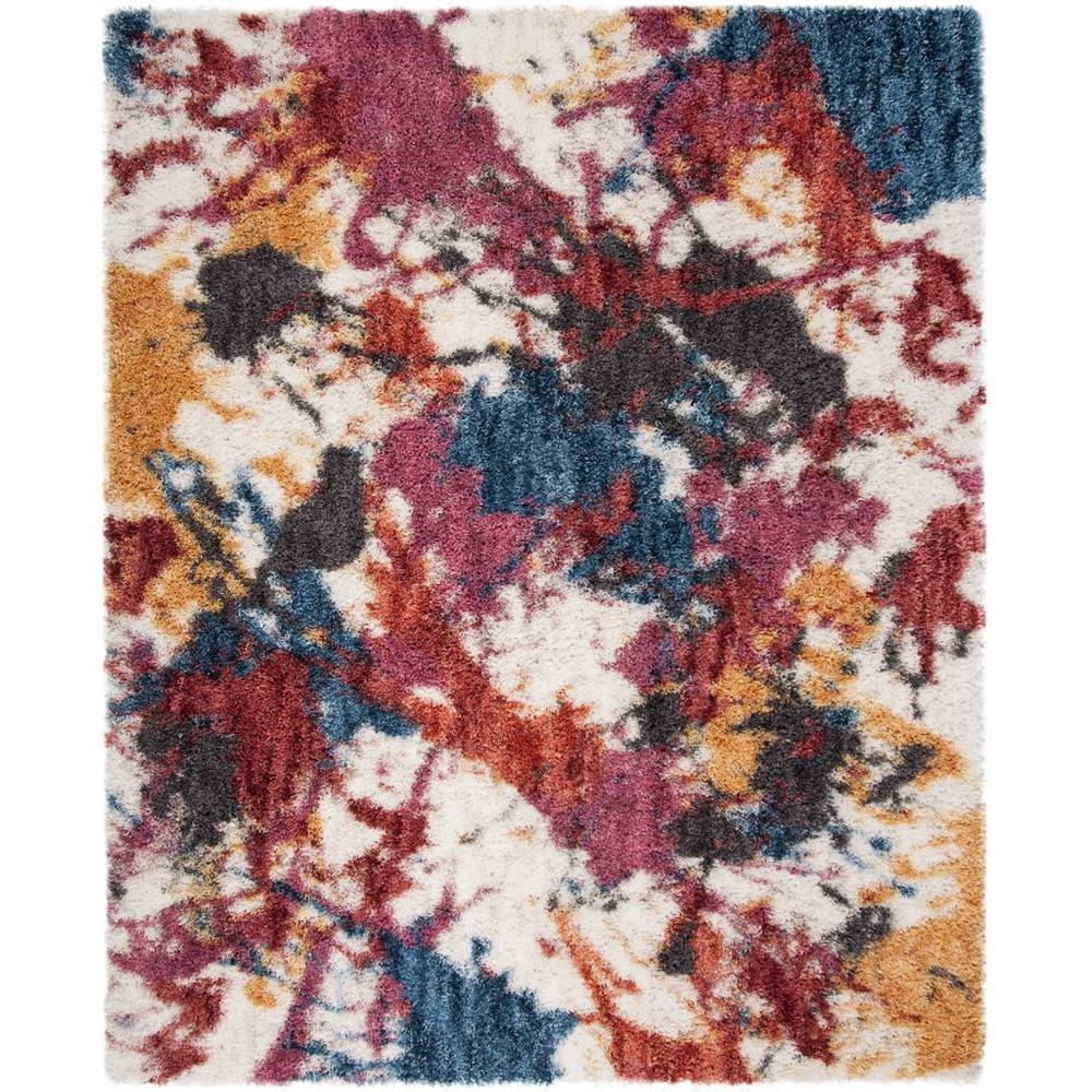 GYPSY, IVORY / BLUE, 8' X 10', Area Rug. Picture 1