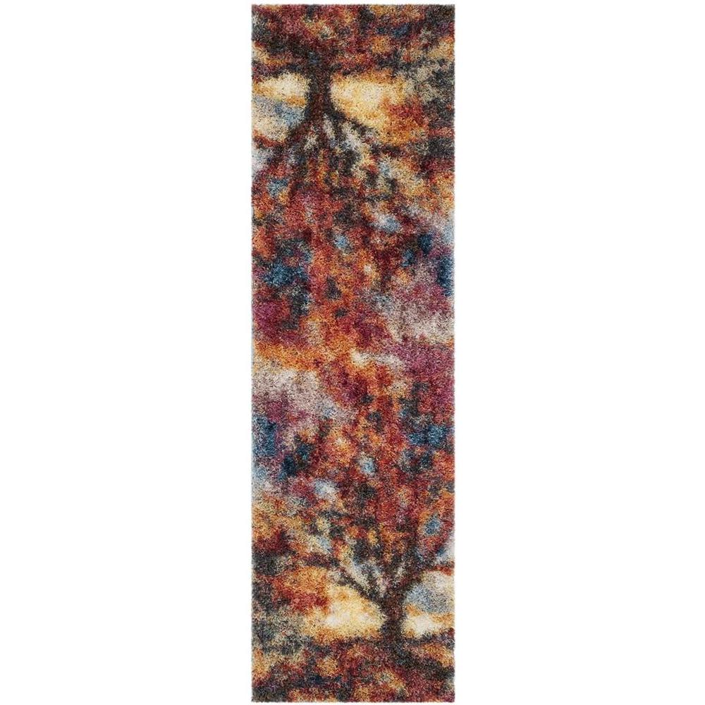 GYPSY, RUST / BLUE, 2'-3" X 8', Area Rug, GYP522C-28. Picture 1