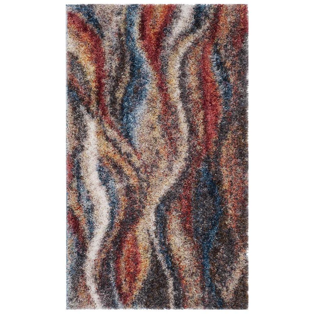 GYPSY, RUST / BLUE, 3' X 5', Area Rug, GYP523C-3. The main picture.