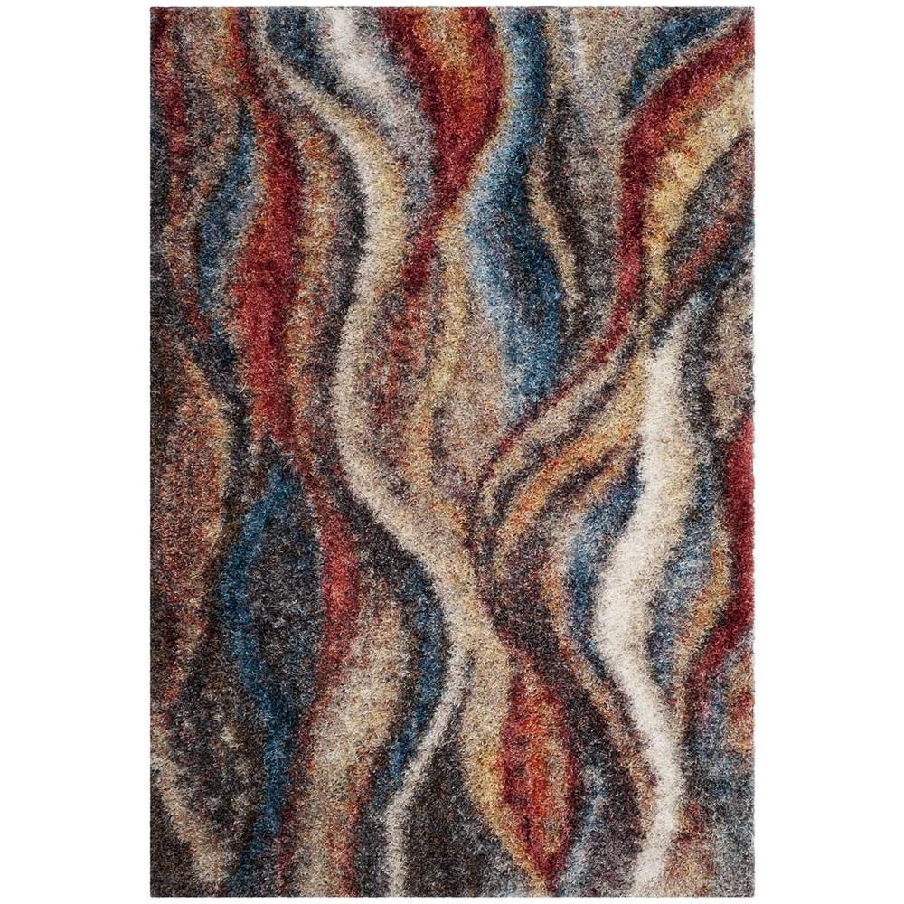 GYPSY, RUST / BLUE, 5'-1" X 7'-6", Area Rug, GYP523C-5. Picture 1