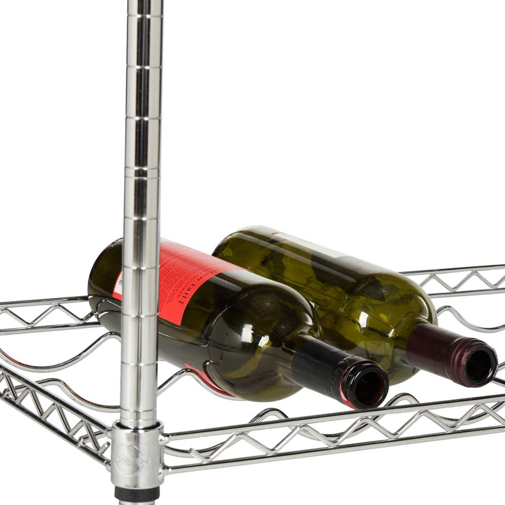 CARMEN 4 TIER CHROME WIRE ADJUSTABLE CART (23.6 in. W x 13.8 in. D x 39.3 in. H). The main picture.