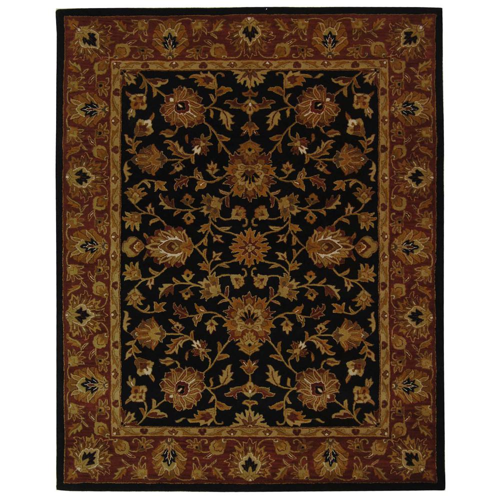 HERITAGE, BLACK / RED, 7'-6" X 9'-6", Area Rug, HG112A-8. The main picture.