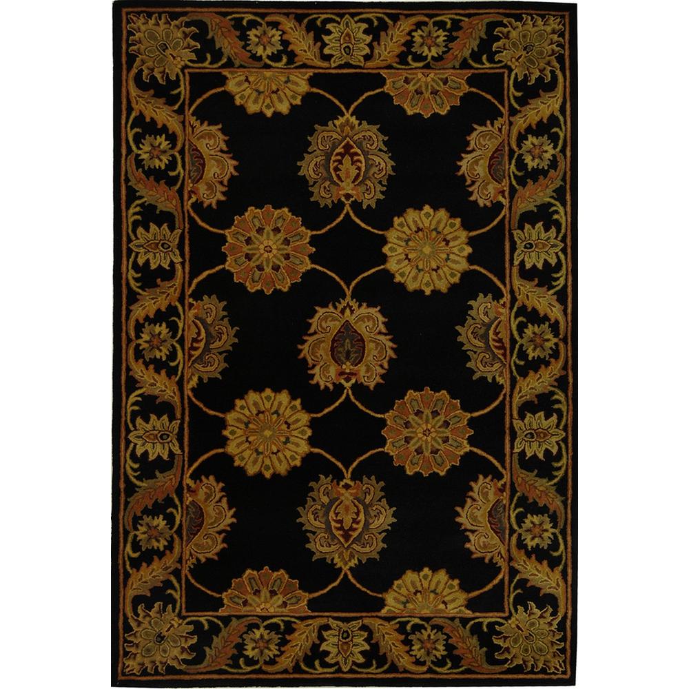 HERITAGE, BLACK, 6'-0" X 9'-0", Area Rug, HG314A-6. Picture 1