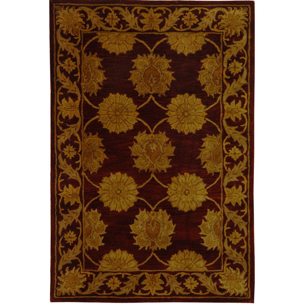 HERITAGE, MAROON, 4' X 6', Area Rug. The main picture.