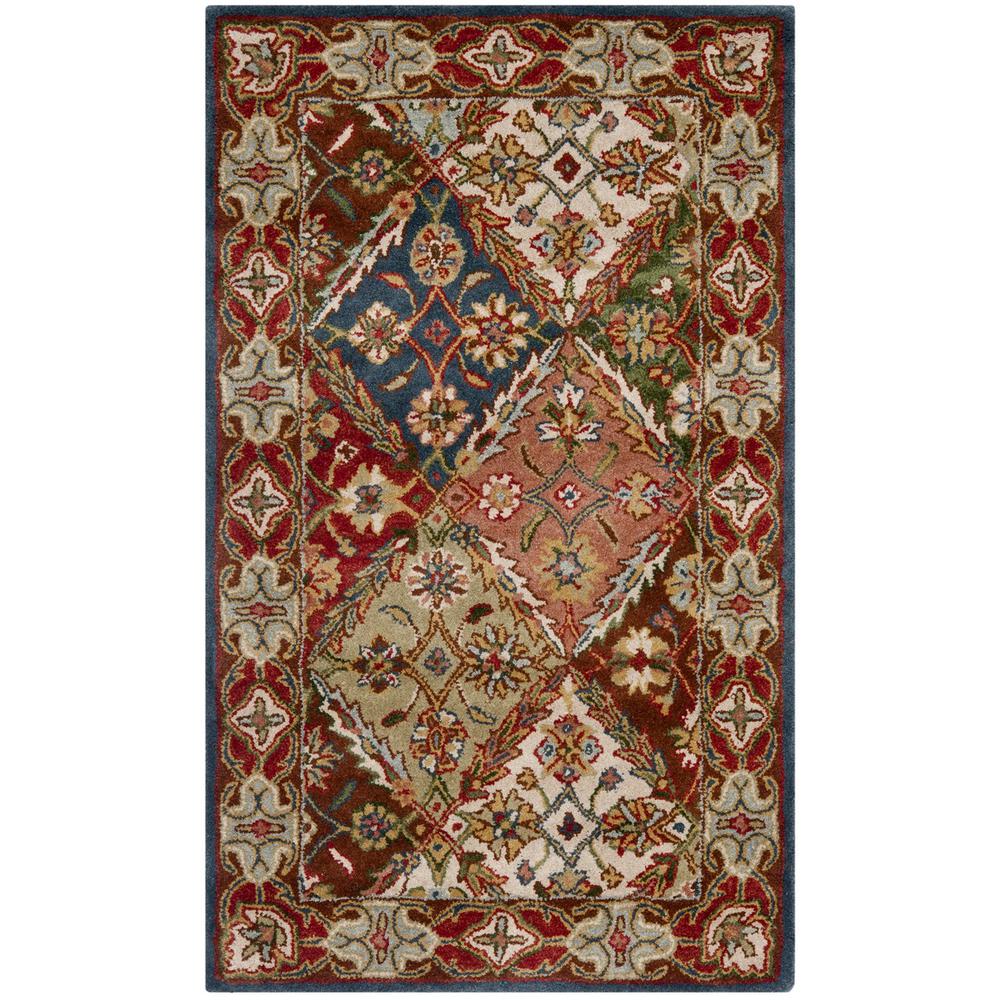 HERITAGE, GREEN / RED, 3' X 5', Area Rug. Picture 1