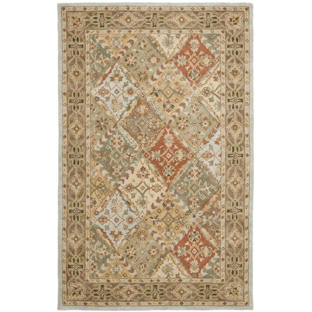 HERITAGE, LIGHT BLUE / LIGHT BROWN, 5' X 8', Area Rug. Picture 1