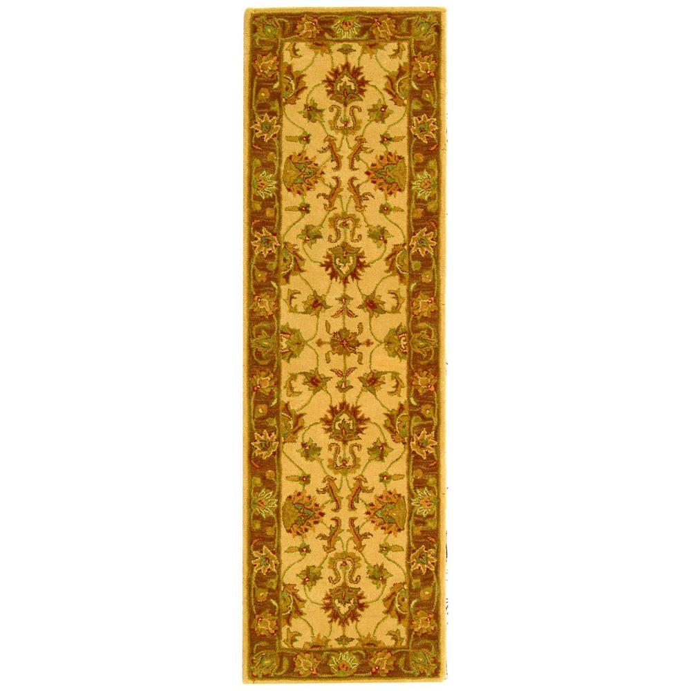 HERITAGE, IVORY / BROWN, 2'-3" X 8', Area Rug. Picture 1