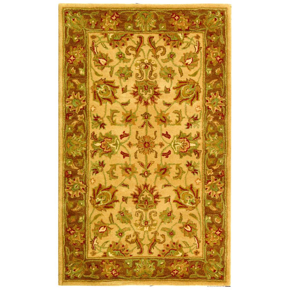HERITAGE, IVORY / BROWN, 3' X 5', Area Rug. Picture 1