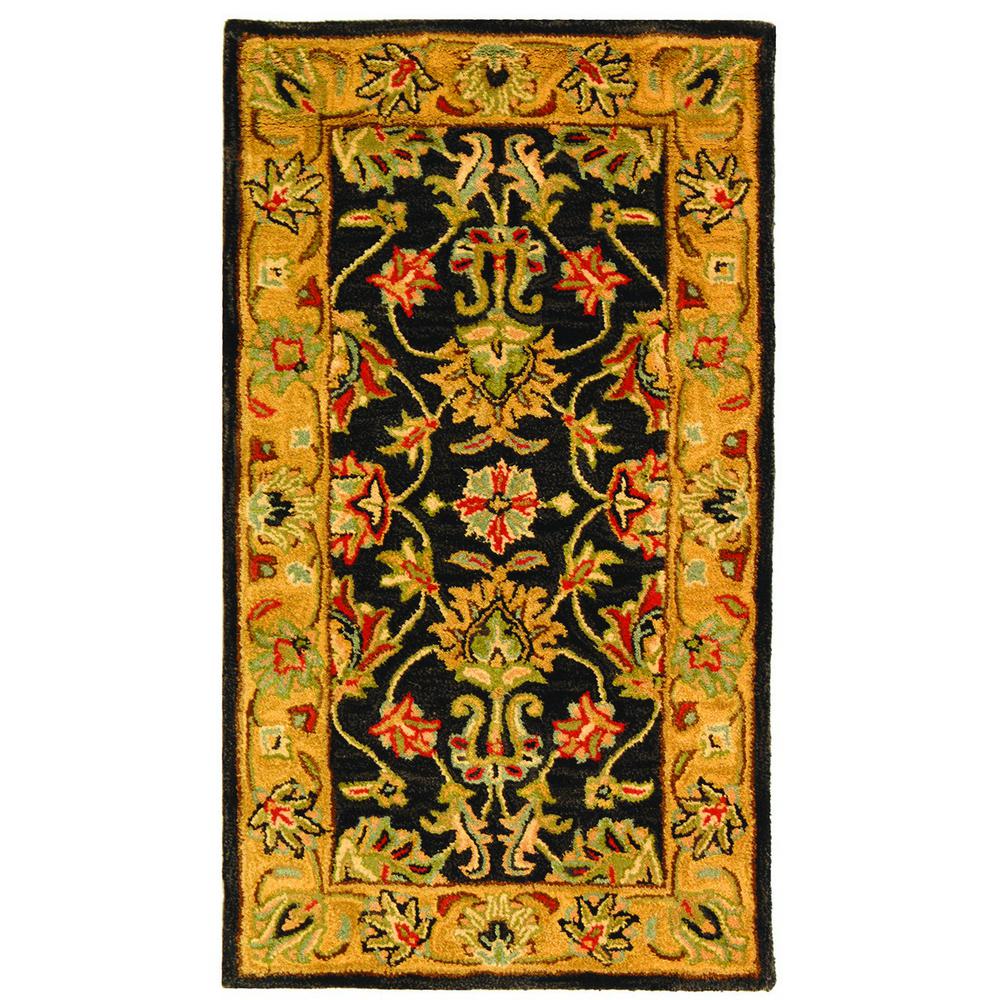 HERITAGE, CHARCOAL / GOLD, 2'-3" X 4', Area Rug. Picture 1